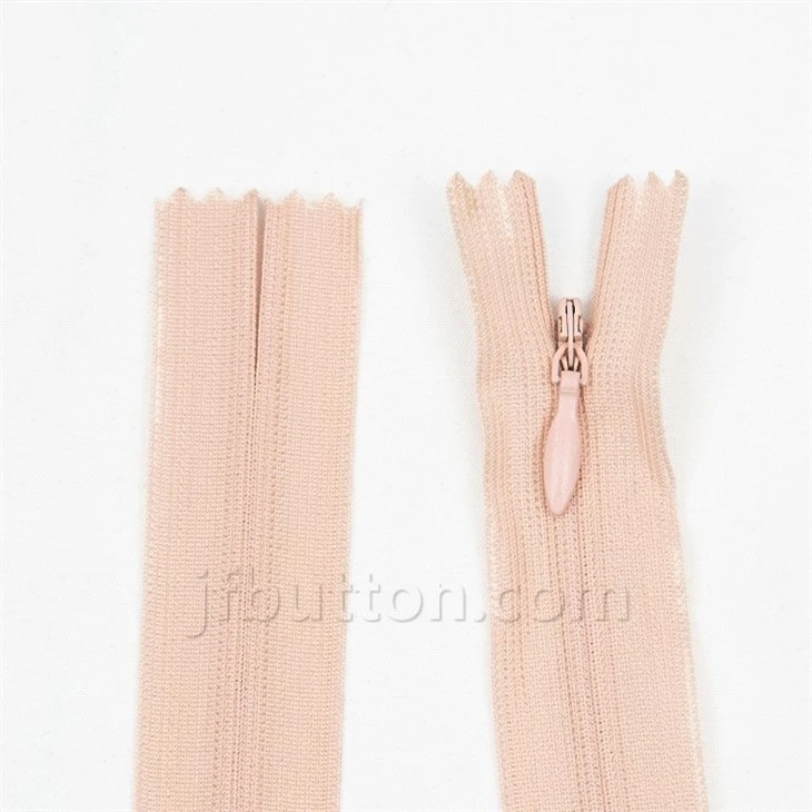 White Invisible Zipper