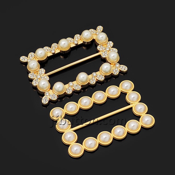 D-shape Buckle With Pearl suppliers