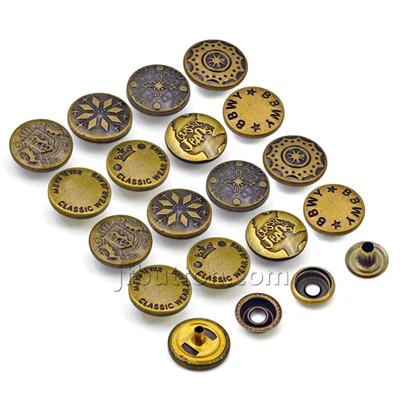 Metalowe zatrzaski do ubrań