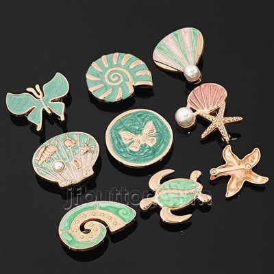 Metalowa emaliowana klamra do odzieży