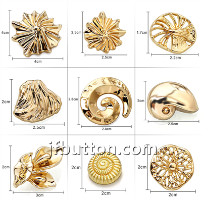 Nowość: inspirowane oceanem-metalowe guziki z trzonkiem do modnych ubrań